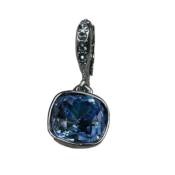 Givenchy Blue Crystal Silver Dangle Earrings - Picture 4 of 9